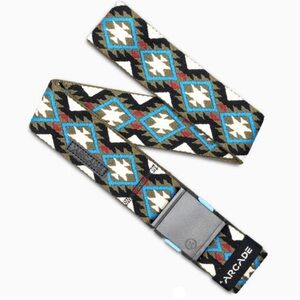 Arcade Vernon Kee Creosote Oat Turquoise Southwest Patterned Slim Belt